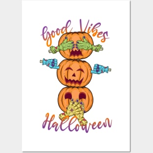 Cute Halloween Pumpkin Head With Meaning Posters and Art